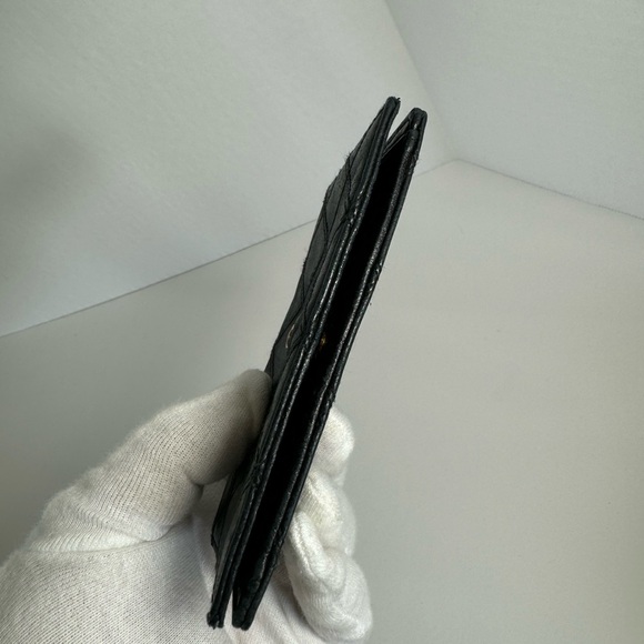 COPY - 100% Authentic CHANEL Calf Skin Bifold Wallet Black CC Compact Coin Stit… - Picture 13 of 14